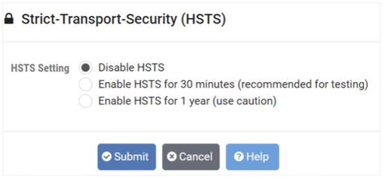 Strict Transport Security (HSTS)