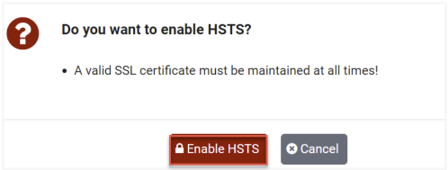 Enable HSTS