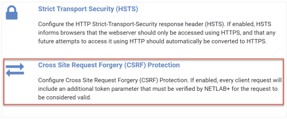 Cross Site Request Forgery (CSRF) Protection