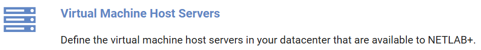 Virtual Machine Host Servers