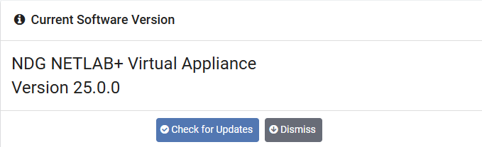 Check for Software Updates — NETLAB+ documentation