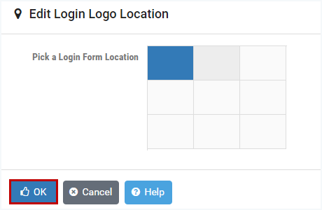 Edit Login Logo Location