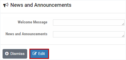 Edit News and Announcements